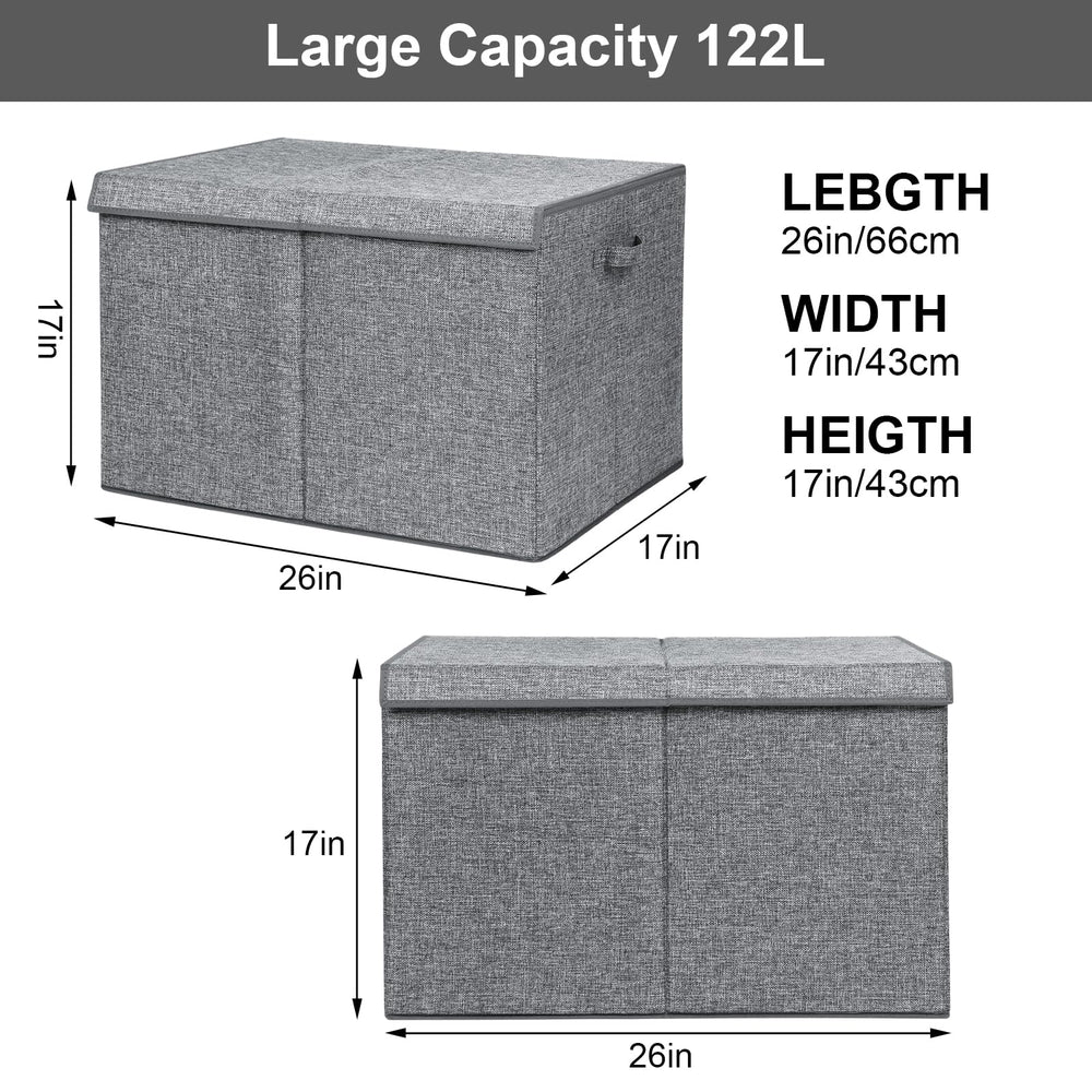 Popoly chest shows heavy-duty riveted handles for easy carrying of large loads.