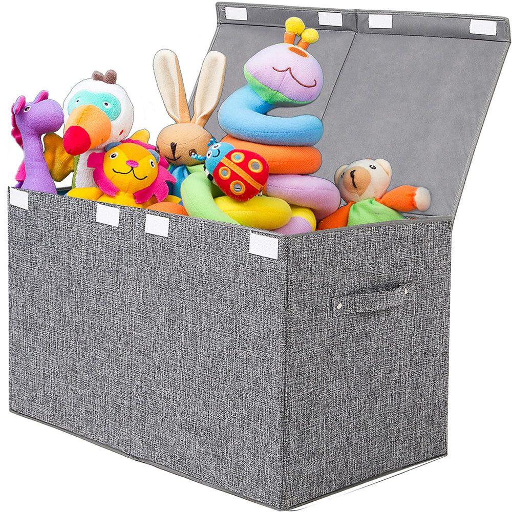 Popoly large toy box lid closed keeps toys organized and out of sight.