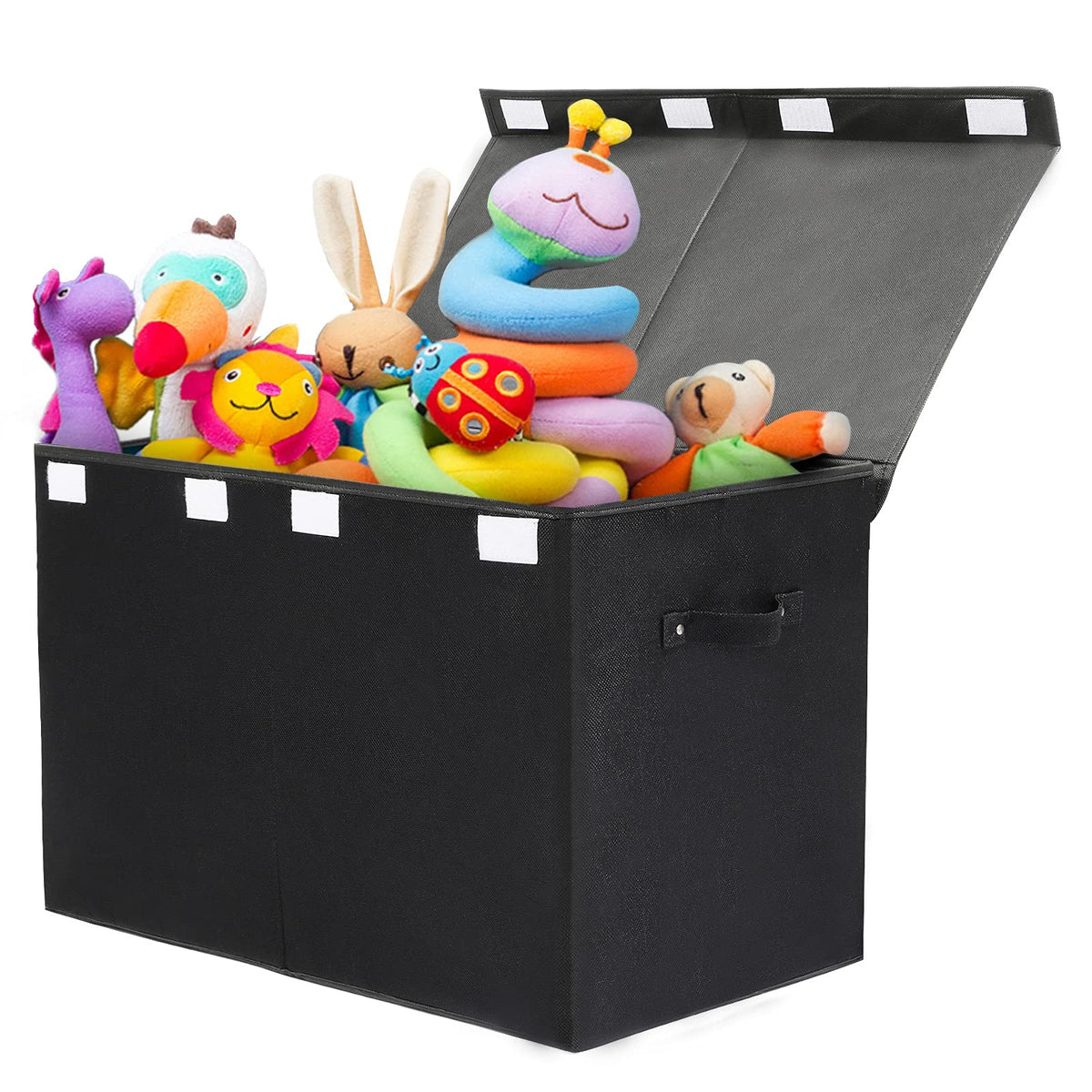 popoly large toy box lid open shows roomy storage for toys and games
