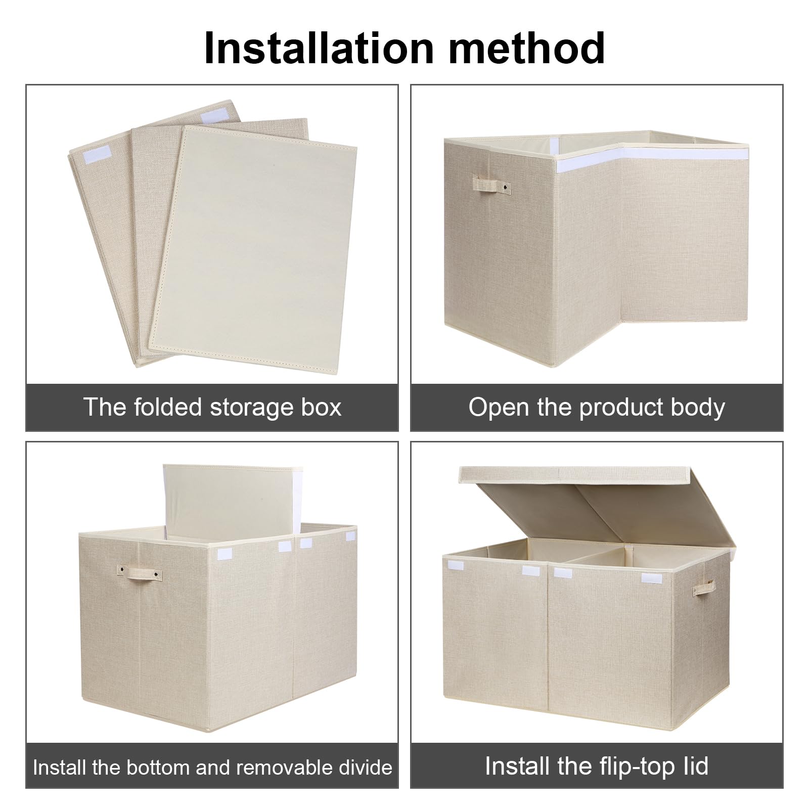 Popoly nursery-playroom storage bin fits sofaside or closet organization