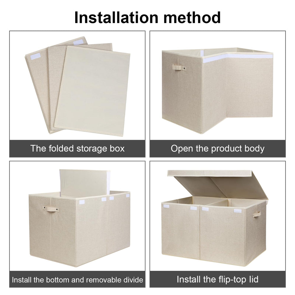 Popoly nursery-playroom storage bin fits sofaside or closet organization