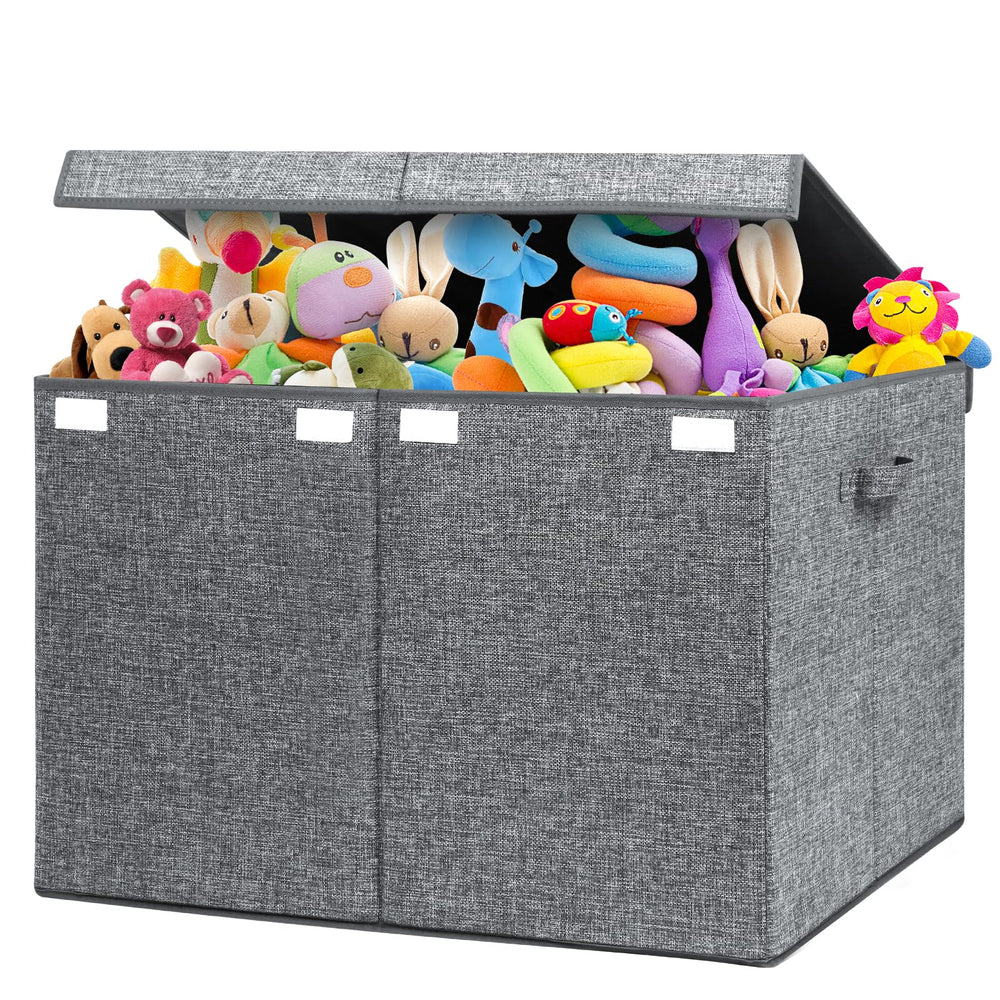 Popoly toy chest with removable divider board for flexible storage zones.