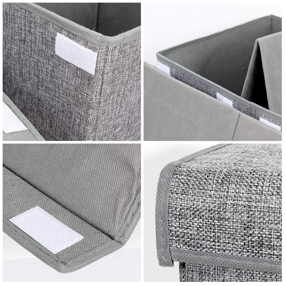 Popoly storage in living room demonstrates versatile organization.