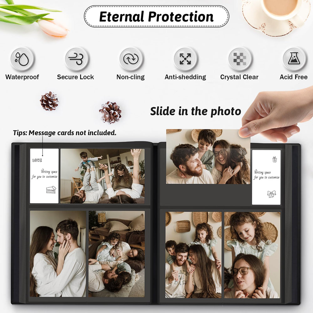 Popotop front-window view with 3x4 photo display in plastic sleeve