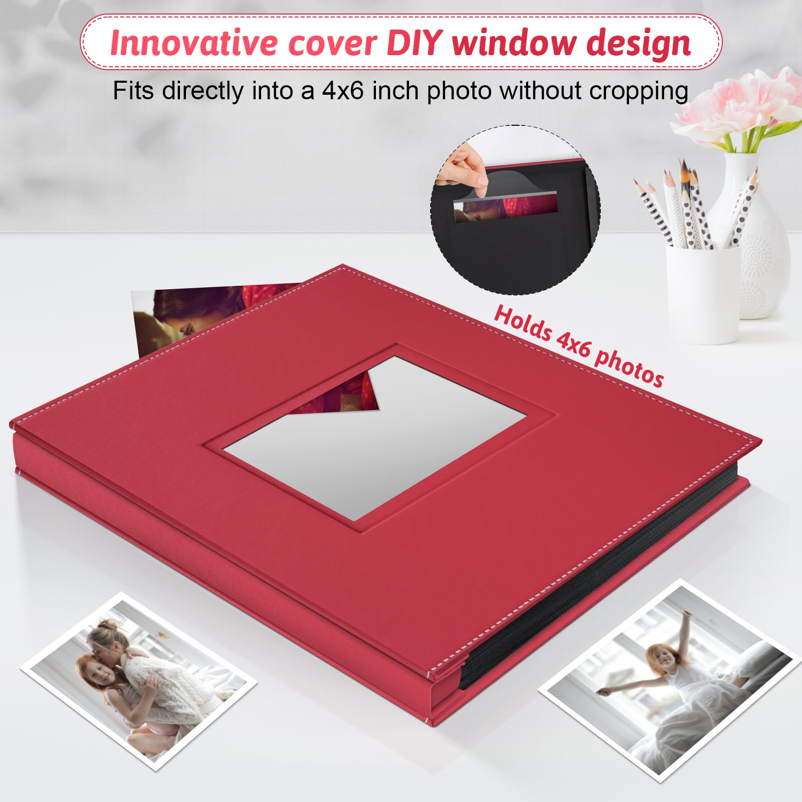 Popotop photo album interior with 800 pockets for organized family photos