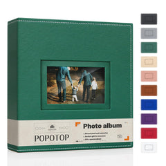 Popotop photo album front cover in vegan leather for durable memory protection