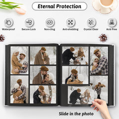 Popotop photo-album front-window displays memories and guards against moisture