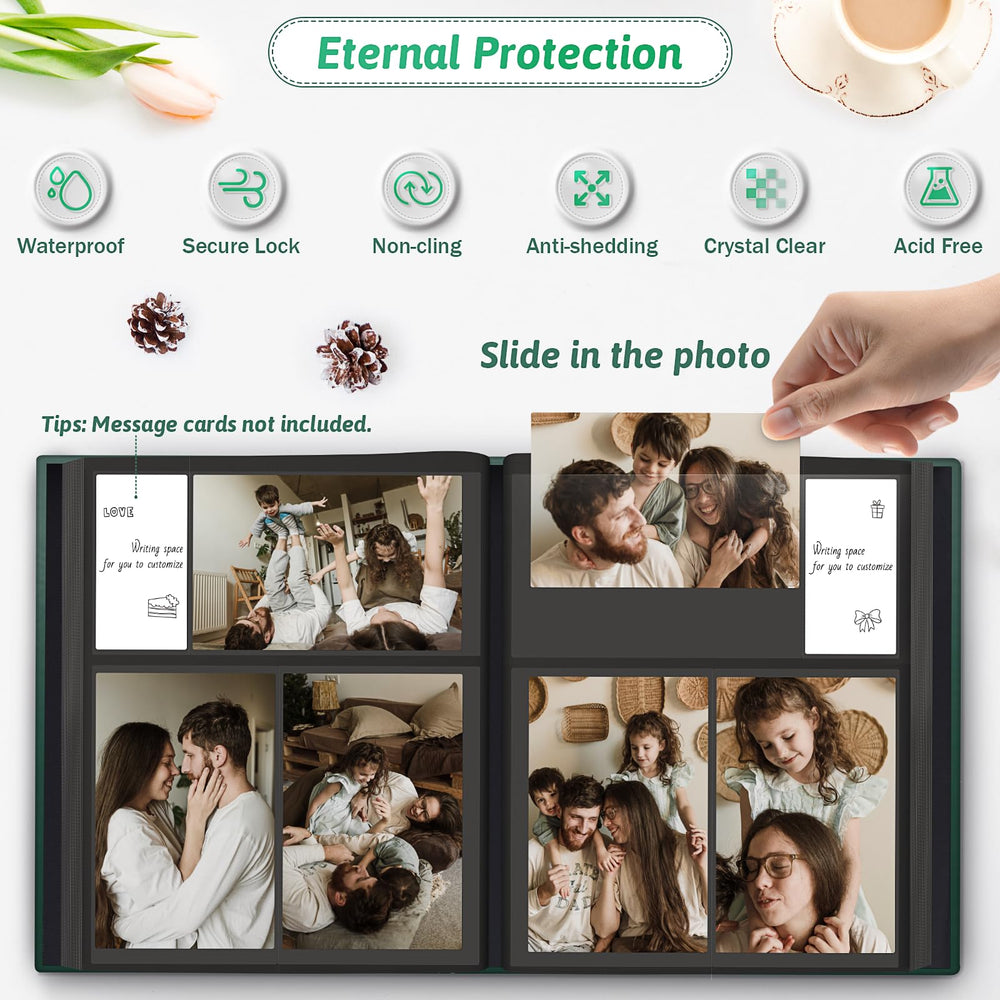 Popotop photo album interior pages with 100 pockets for organized memories