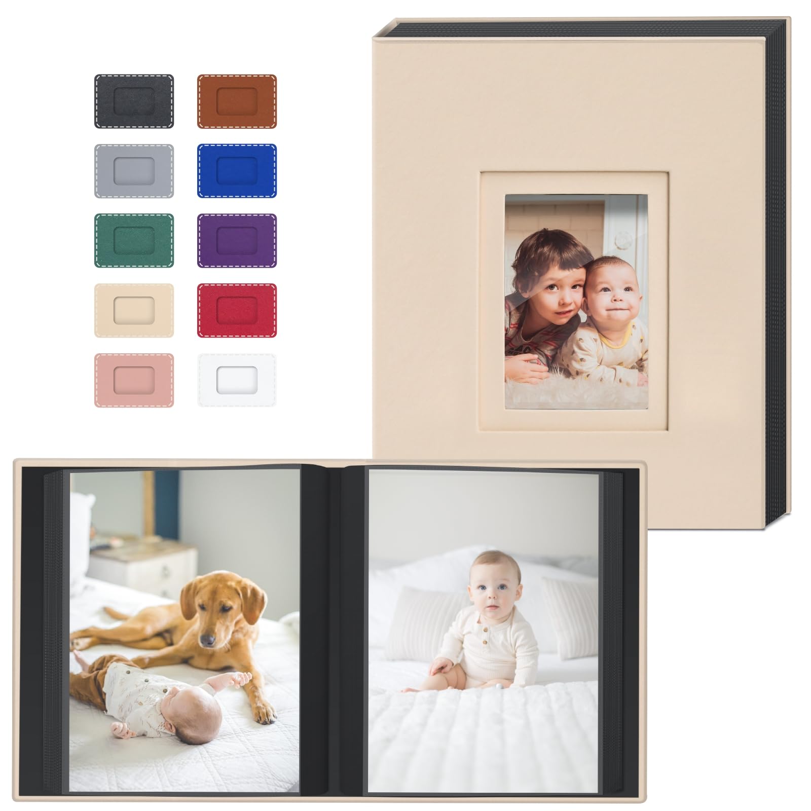 Popotop photo album vegan leather cover for premium memory protection.