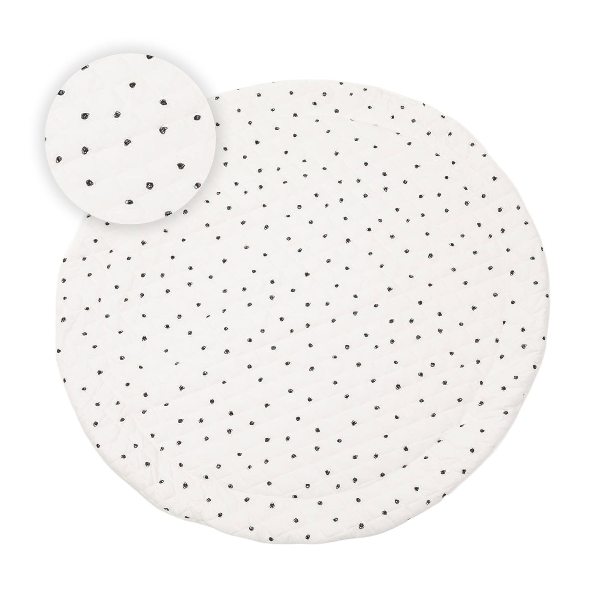 Poppyseed Play round baby mat with 43-inch diameter cushions tummy time and floor play.