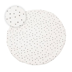 Poppyseed Play round baby mat with 43-inch diameter cushions tummy time and floor play.