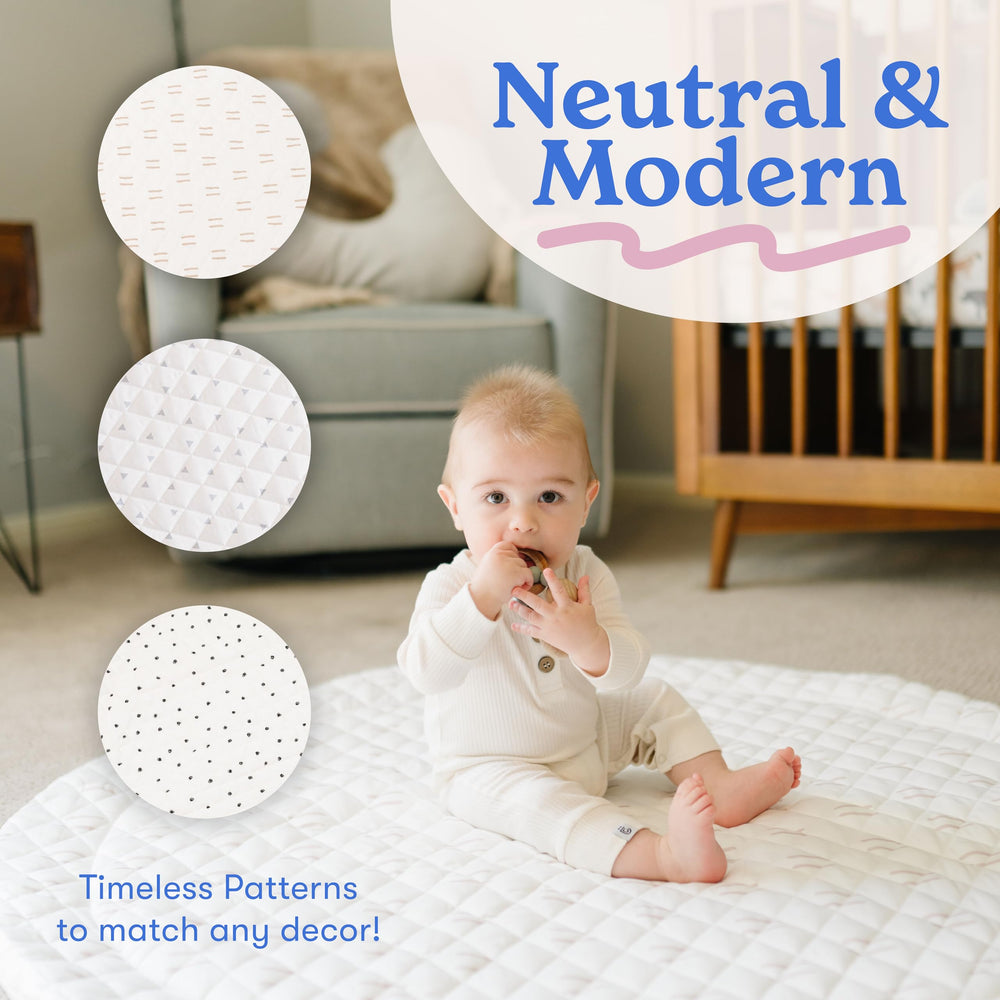 Poppyseed Play mat on floor ideal for tummy time and play