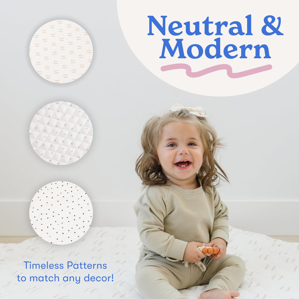 Poppyseed Play spacious floor mat provides room to play on the floor