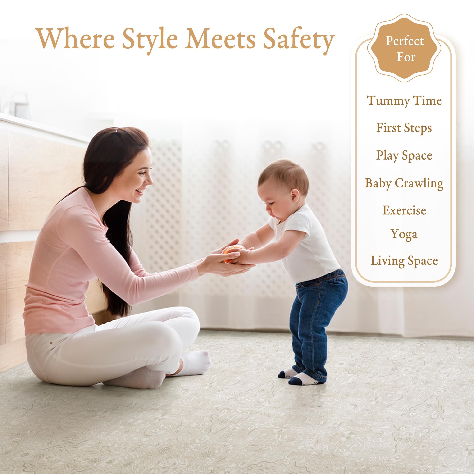 PopsyKosy premium baby floor mat assembly view showing interlocking tiles