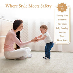 PopsyKosy premium baby floor mat assembly view showing interlocking tiles