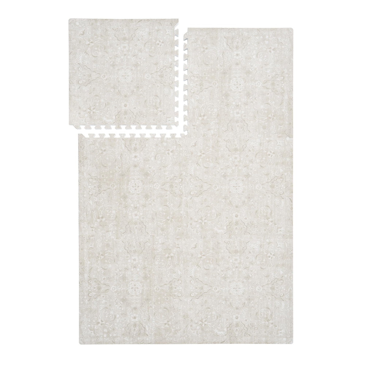 PopsyKosy premium baby floor mat closeup in pearl beige with soft cushioning for safe crawling