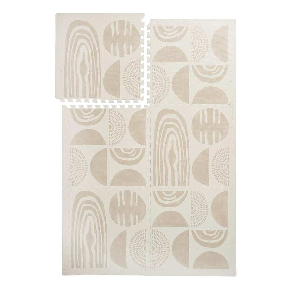 PopsyKosy Premium Baby Floor Play Mat Desert Sand wide view shows spacious play area for toddlers