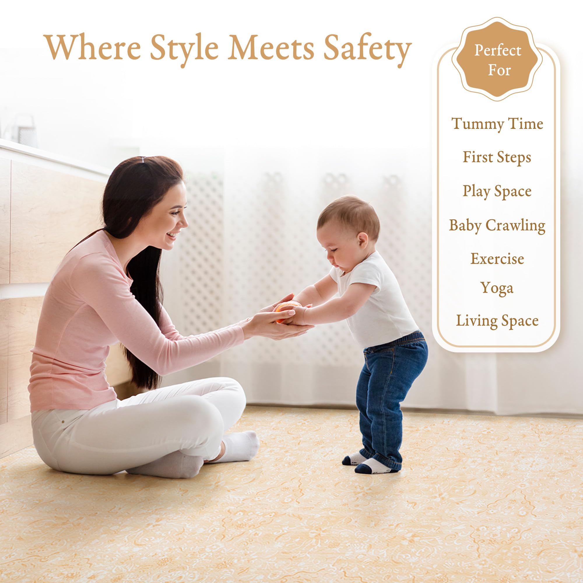 PopsyKosy premium baby floor play mat border pieces provide clean edges and a finished look.