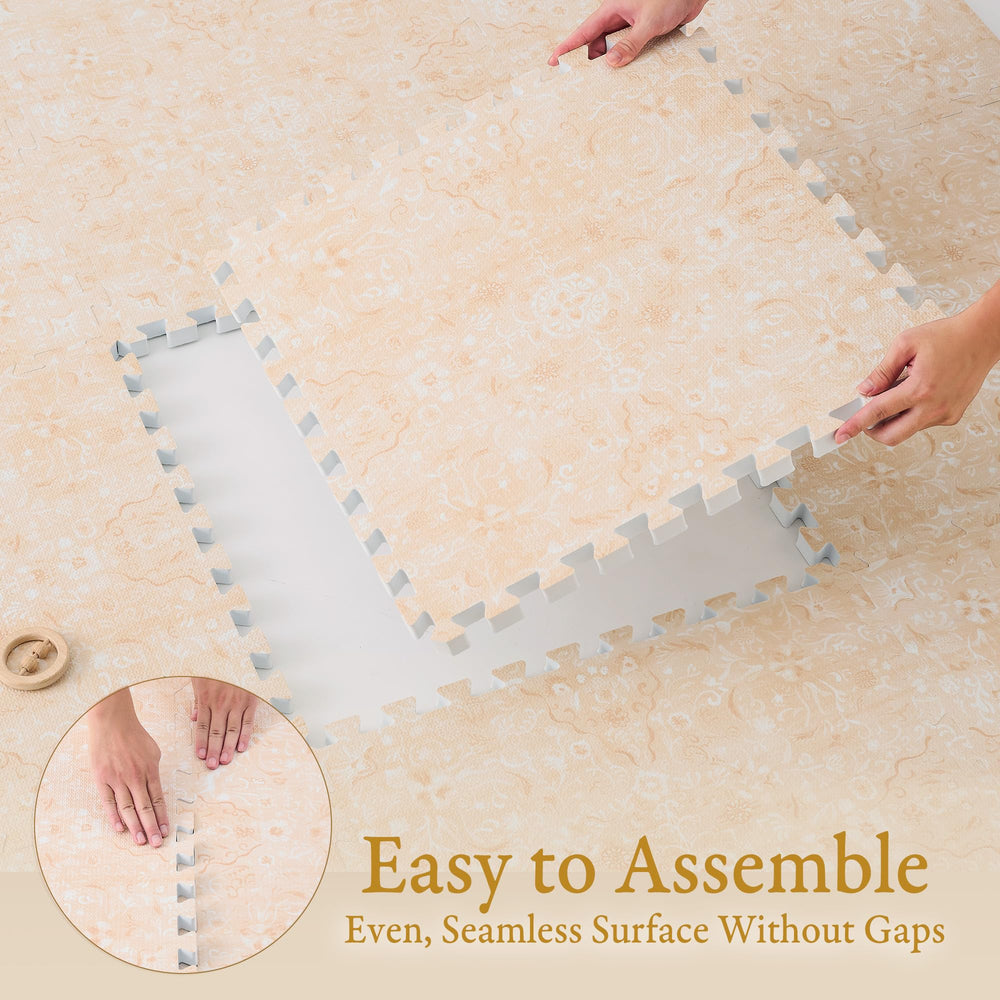 PopsyKosy premium baby floor play mat large surface area promotes spacious organized playtime.