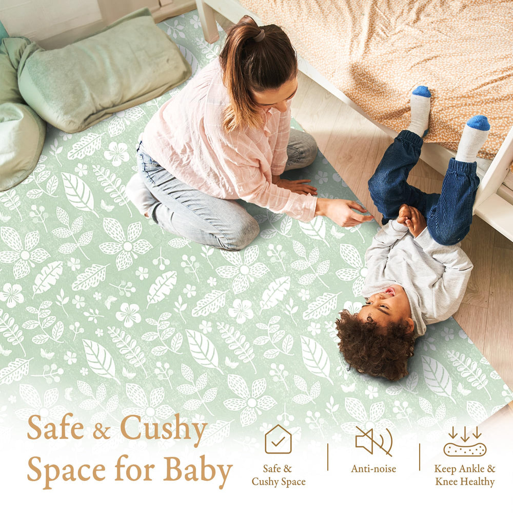 PopsyKosy premium baby floor play mat olive green durable materials for long-lasting use
