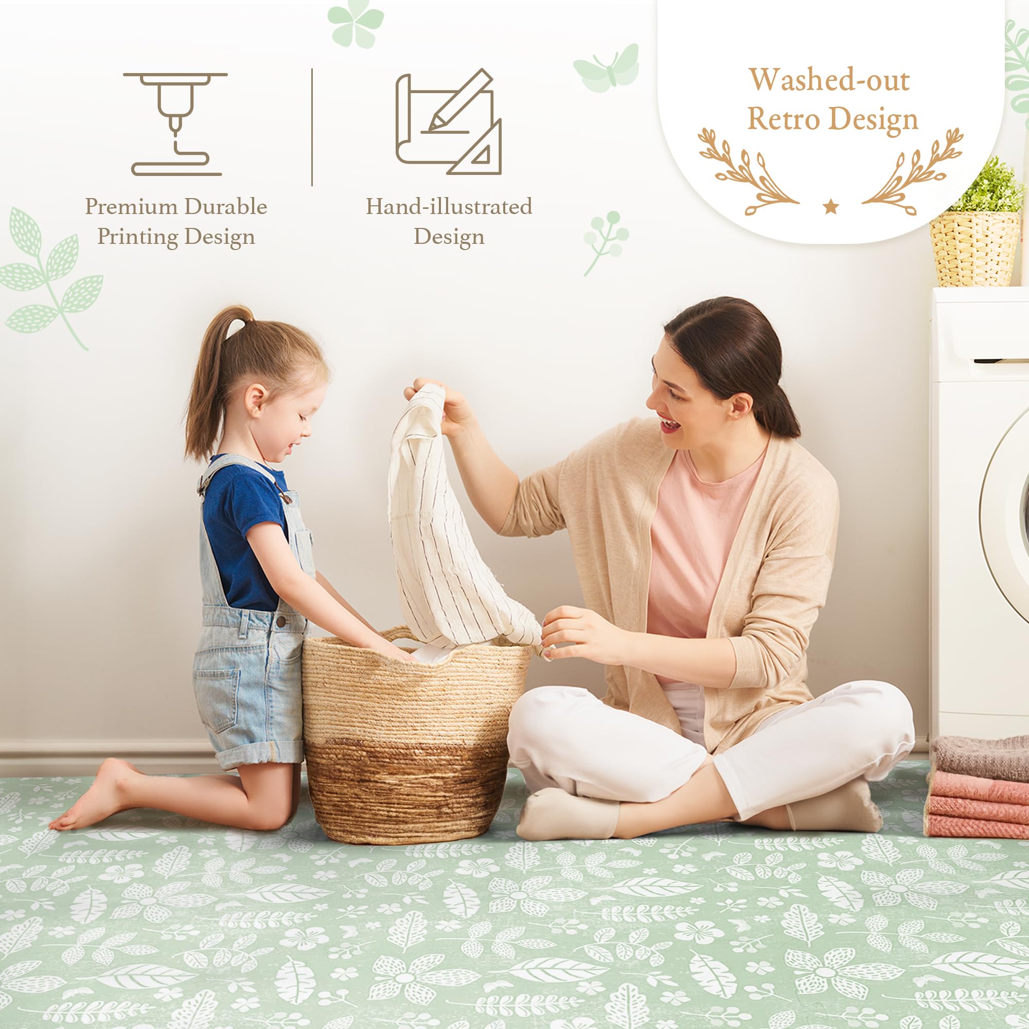 PopsyKosy premium baby floor play mat olive green interlocking tiles highlight flexible, safe play area