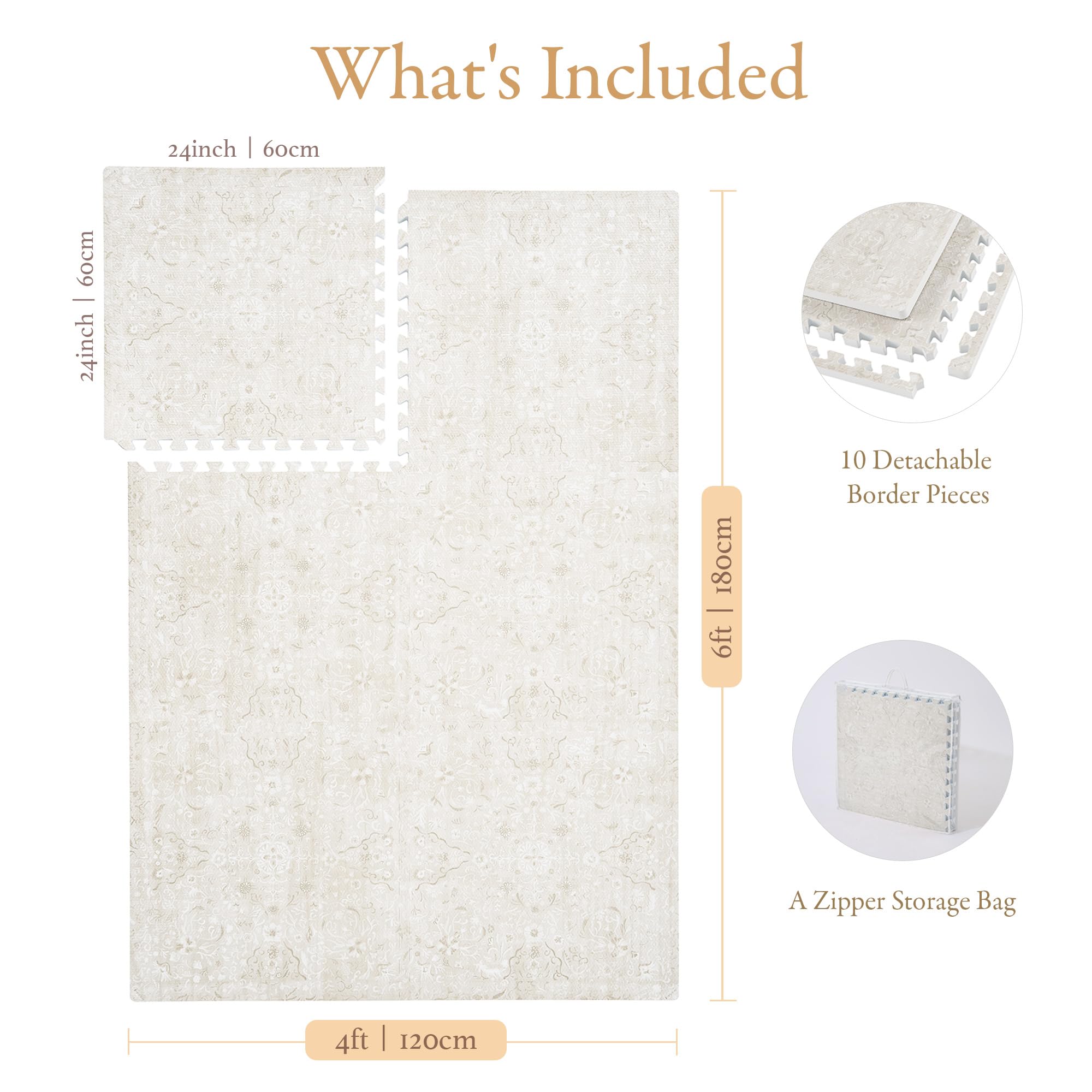 PopsyKosy premium easy-clean border pieces demonstrating durable edge construction