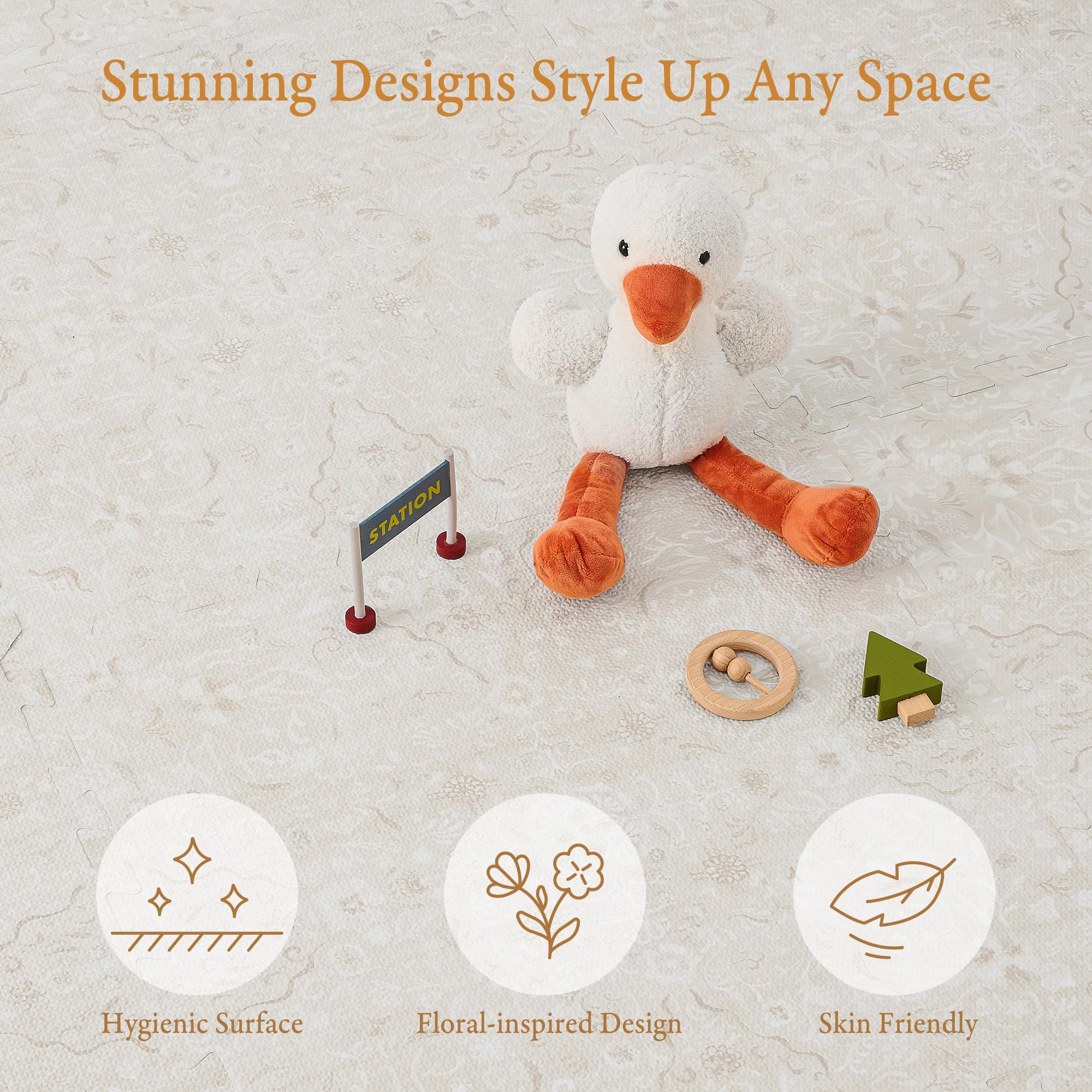PopsyKosy premium waterproof play mat during spill test and cleanup