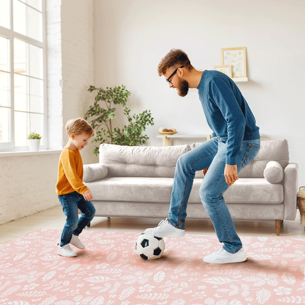 PopsyKosy coral nursery mat adds stylish yet functional play area