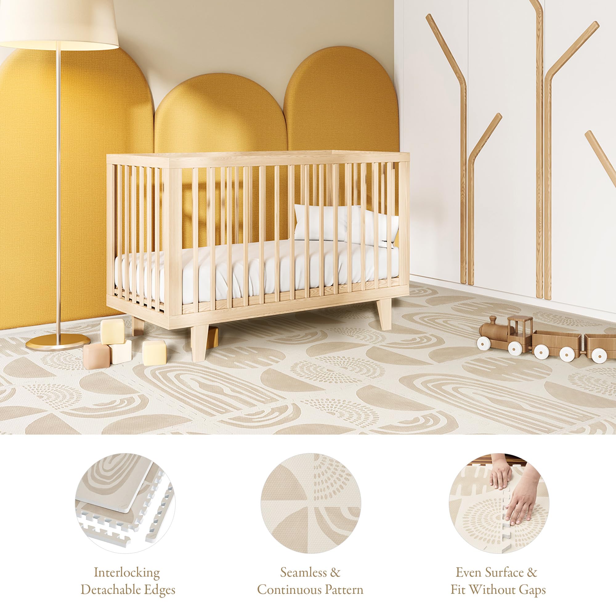 PopsyKosy stylish desert sand design blends with modern nursery.
