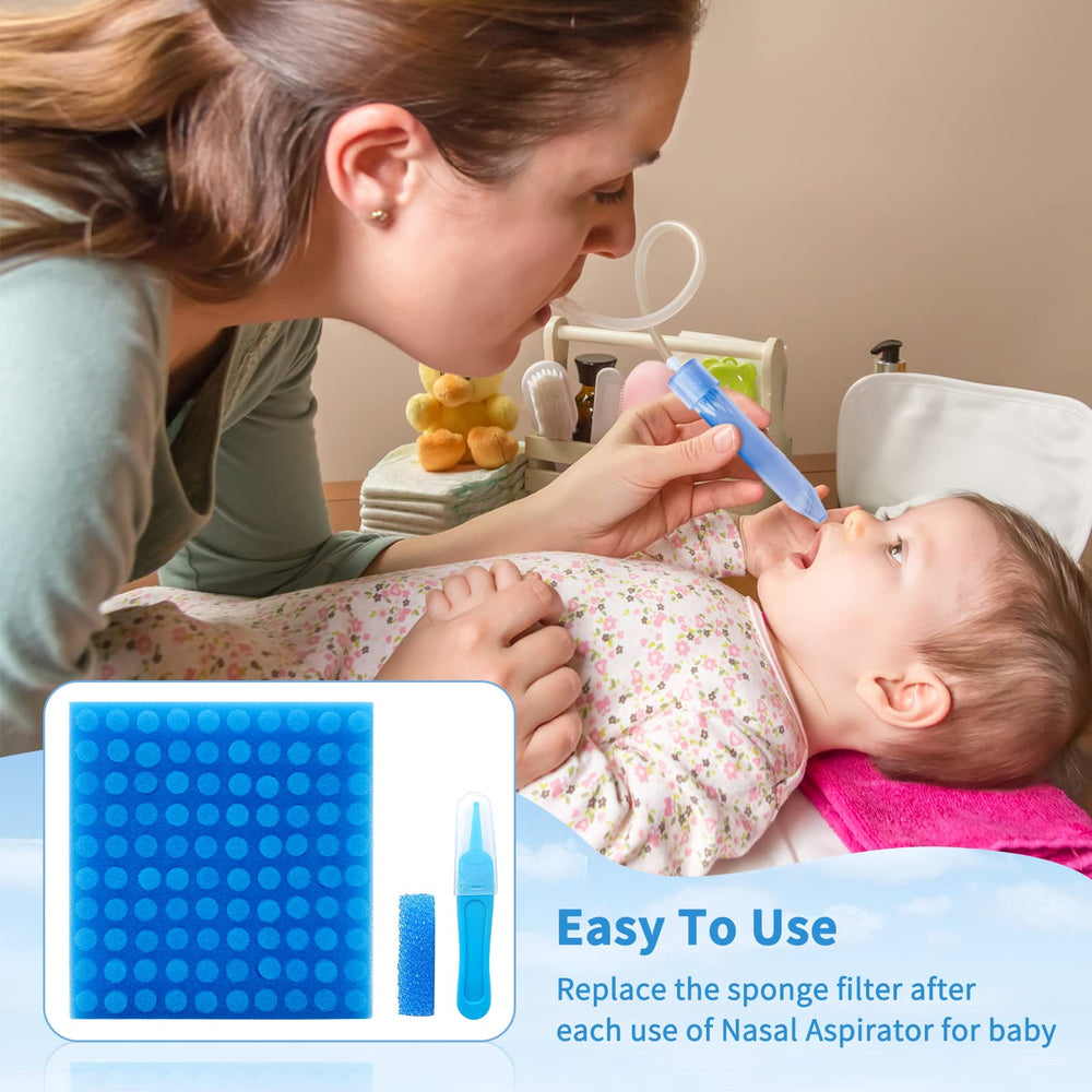 POPYJAN replacement filters shown for easy swap in nasal aspirator.