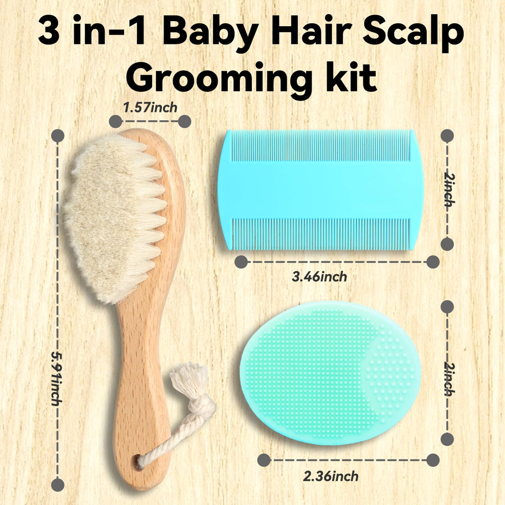 POPYJAN wooden comb close-up with ergonomic handle for comfortable daily brushing.