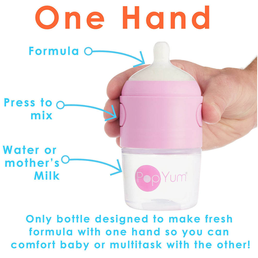 PopYum anti-colic nipple helps reduce air intake during feeds.