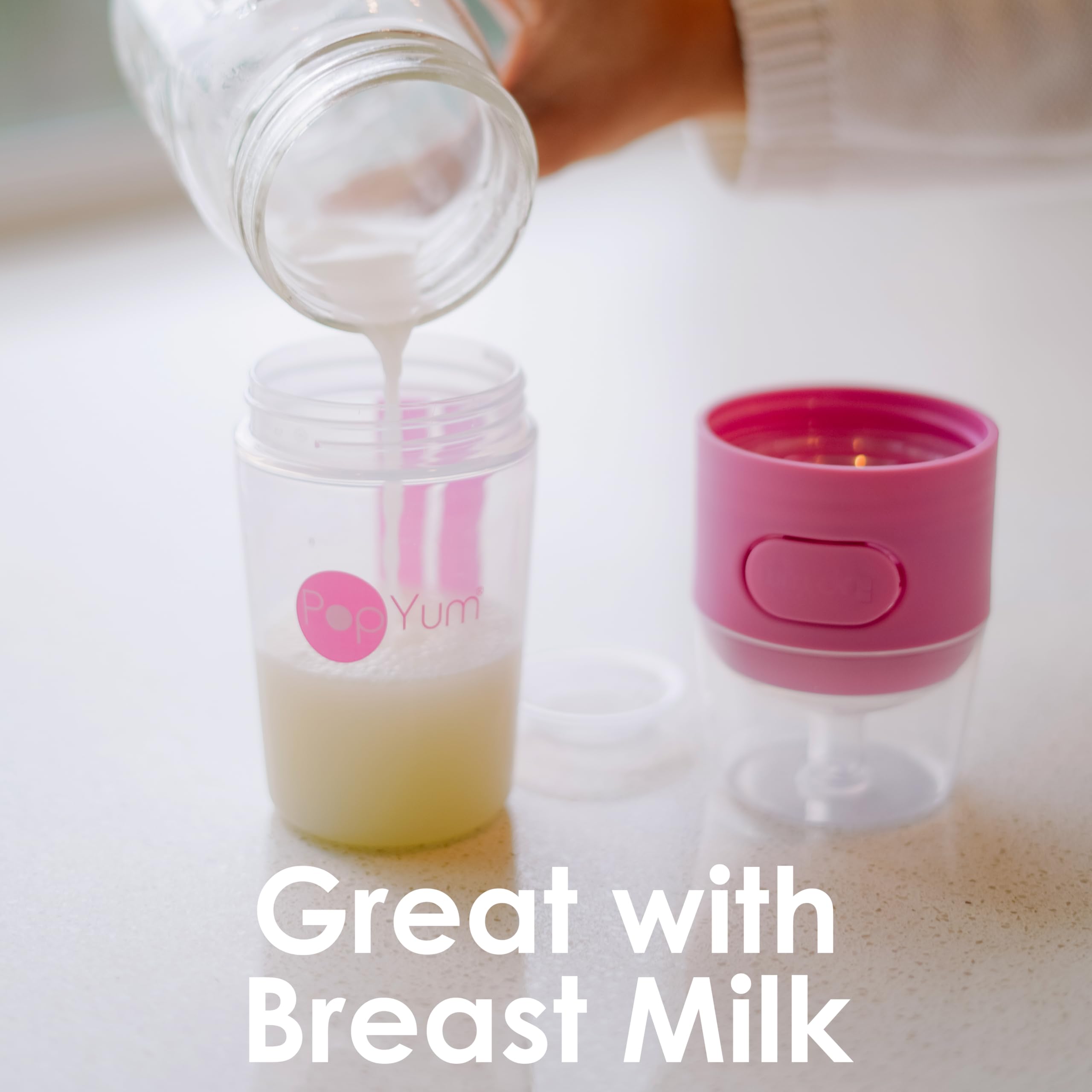 PopYum BPA-free materials ensure safe feeding with medical-grade silicone and polypropylene