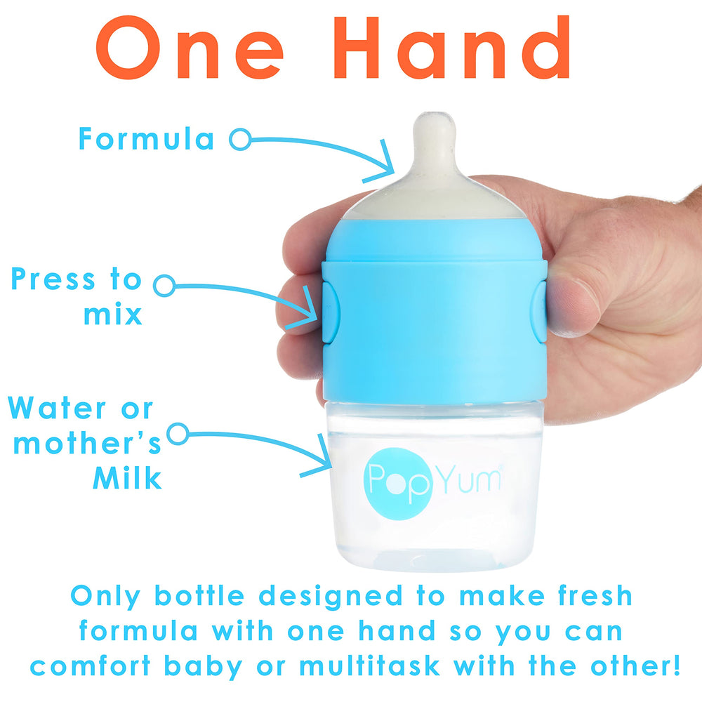 PopYum slow-flow nipple promotes calm feeds and reduces gulping.