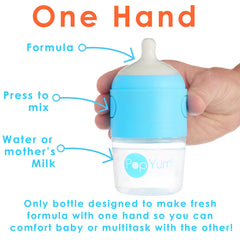 PopYum slow-flow nipple promotes calm feeds and reduces gulping.