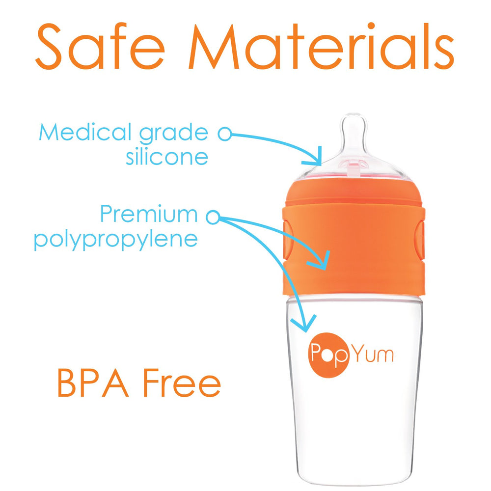 PopYum three pack orange bottles offering value and color coordination