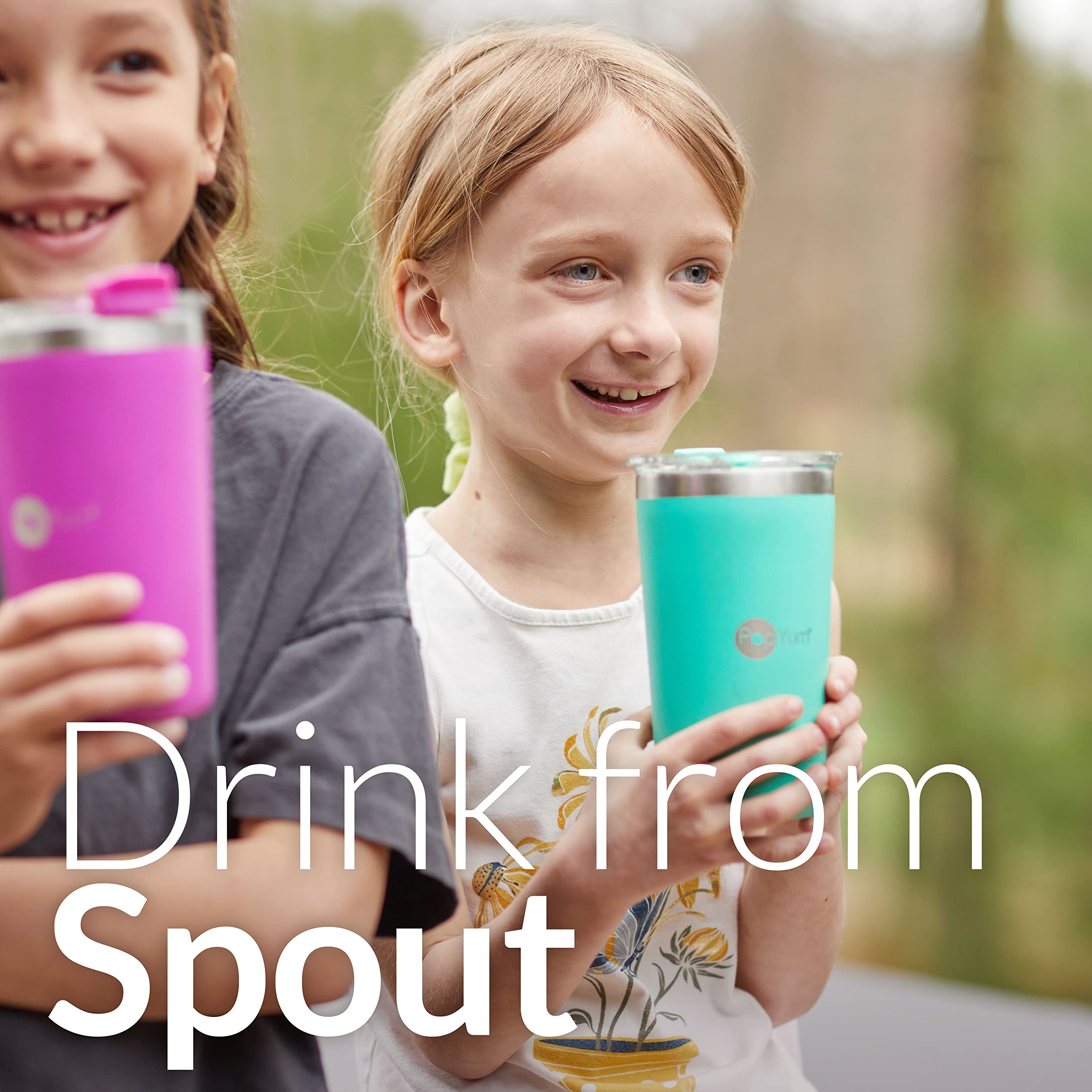 PopYum twin-pack stackable cups save space in lunchboxes