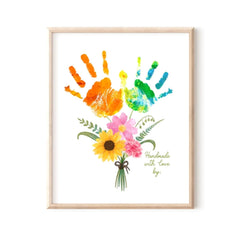 Poranlem baby handprint craft frame featuring a personalized keepsake to treasure memories