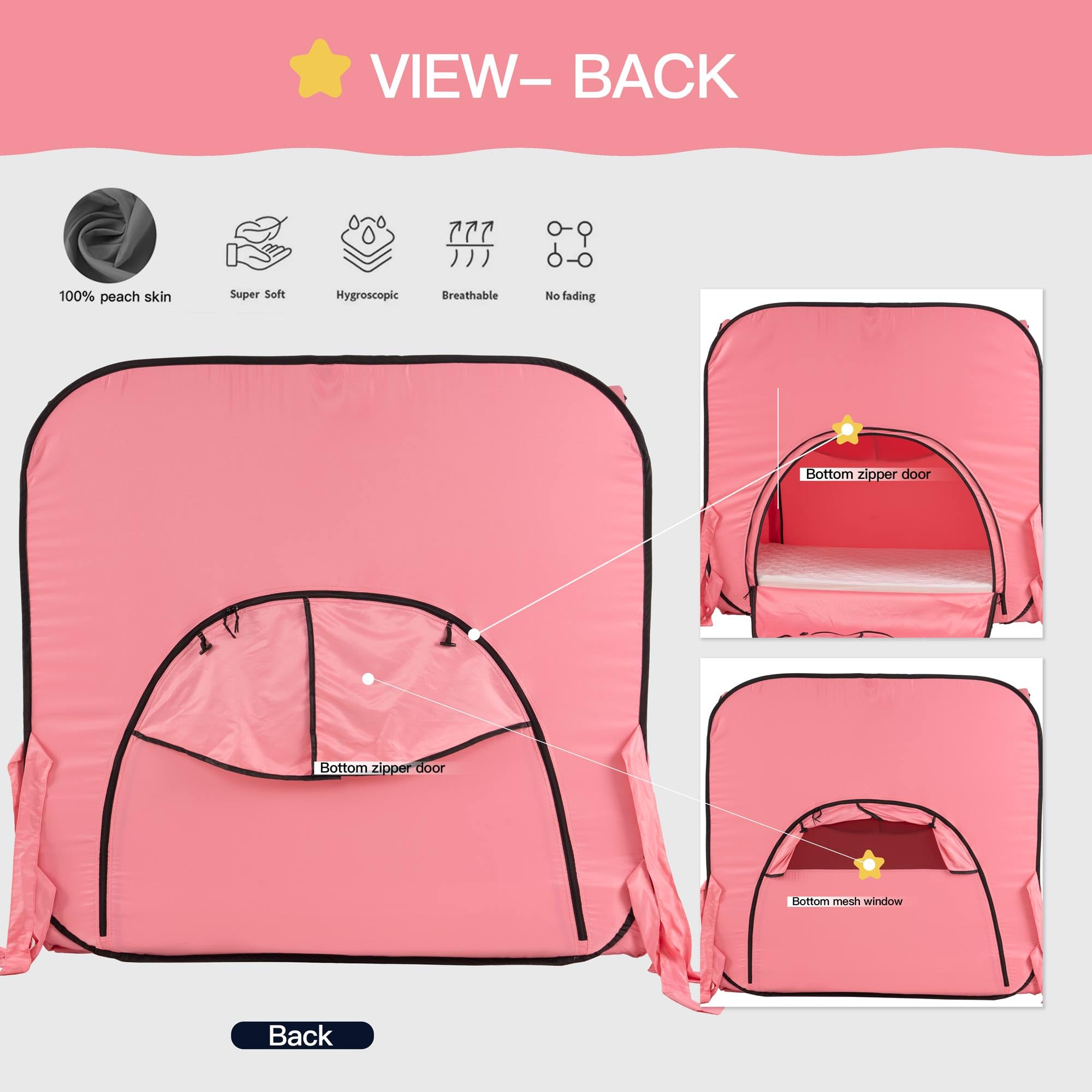 Porayhut tent monitor pouch helps parents observe baby conveniently during naps.