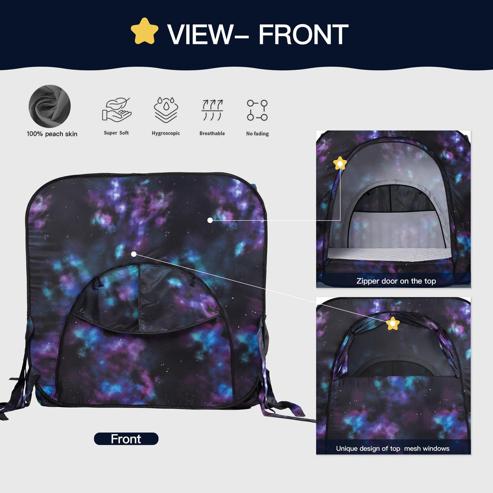 porayhut pop up baby privacy bed tent breathable mesh windows for airflow.