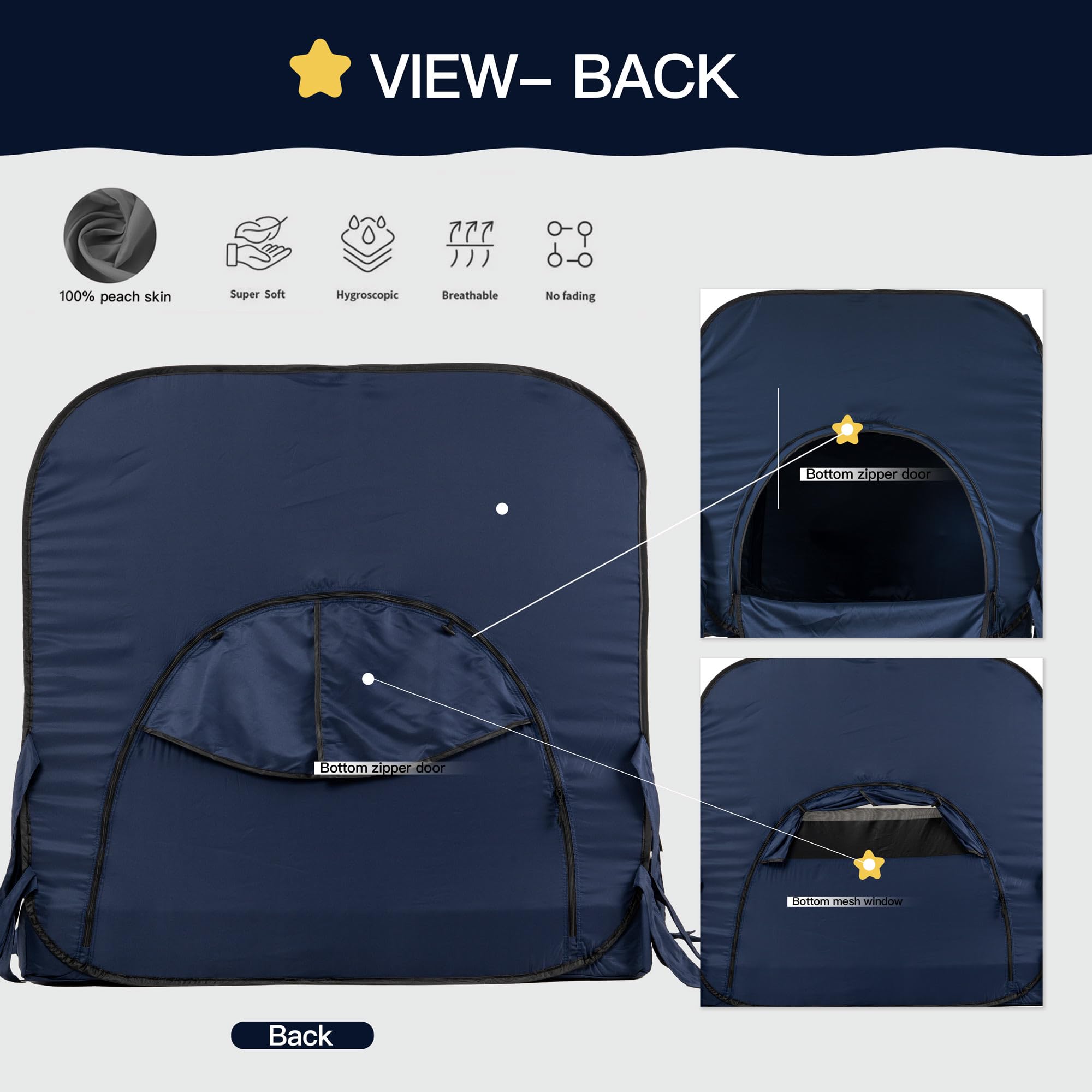 porayhut dimensions highlight generous space for baby to stretch and sleep