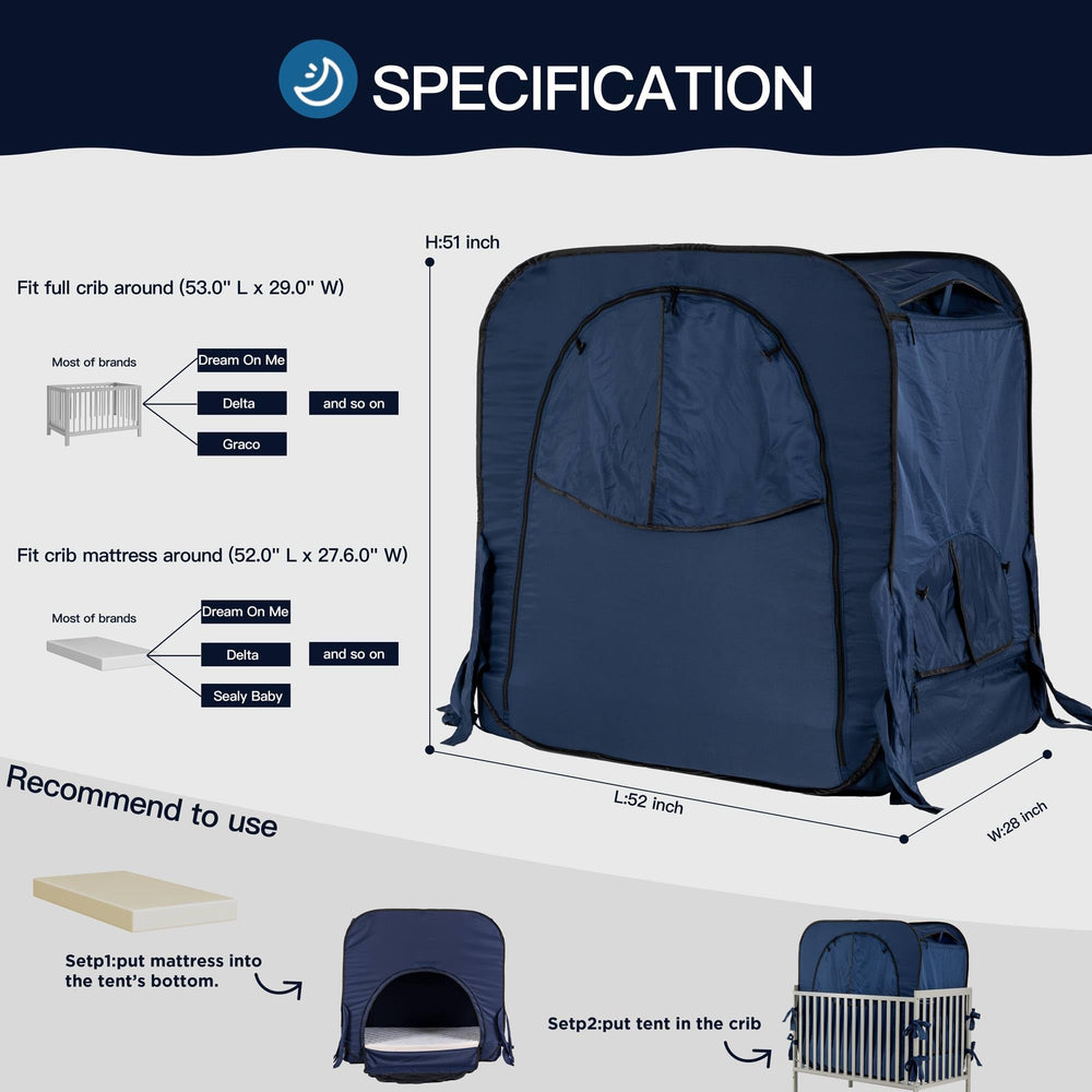 porayhut privacy tent with fan pouches supports quiet airflow for comfortable naptime