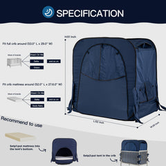 porayhut privacy tent with fan pouches supports quiet airflow for comfortable naptime