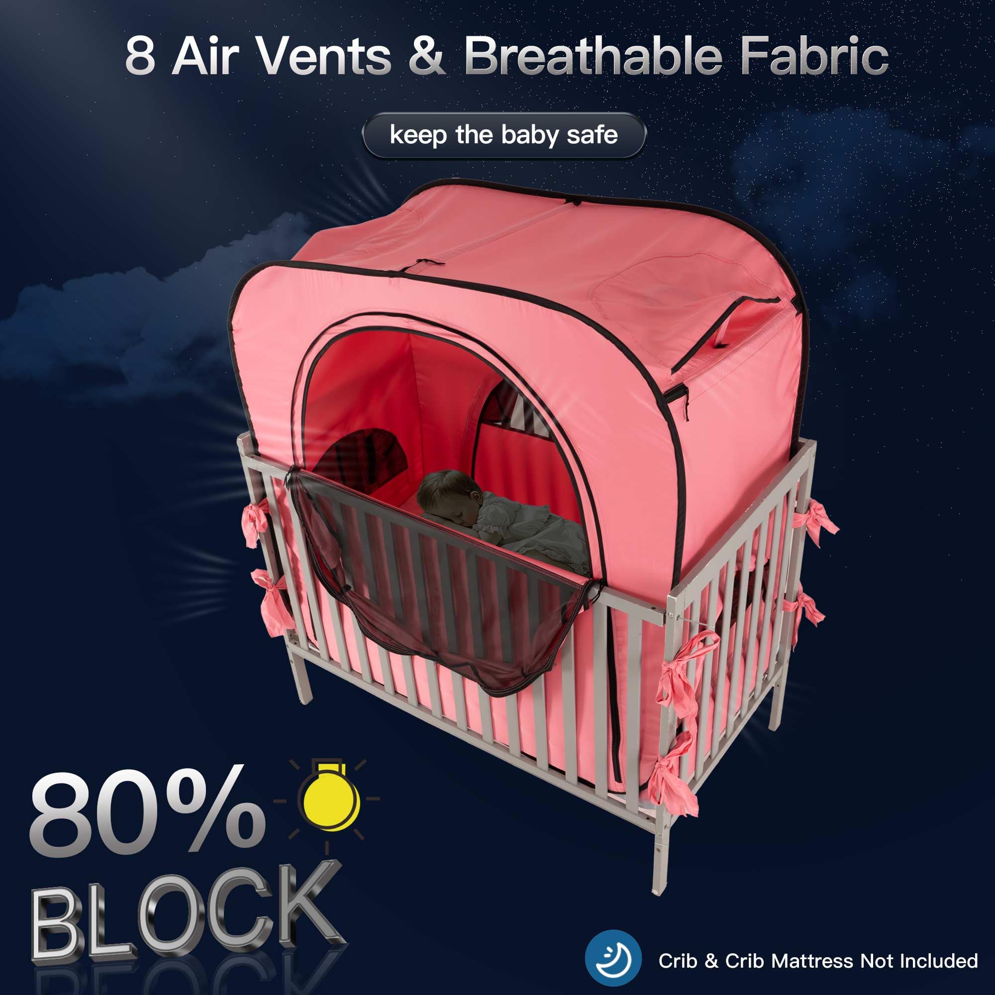 Porayhut pop-up baby privacy bed tent folded compactly for travel storage.