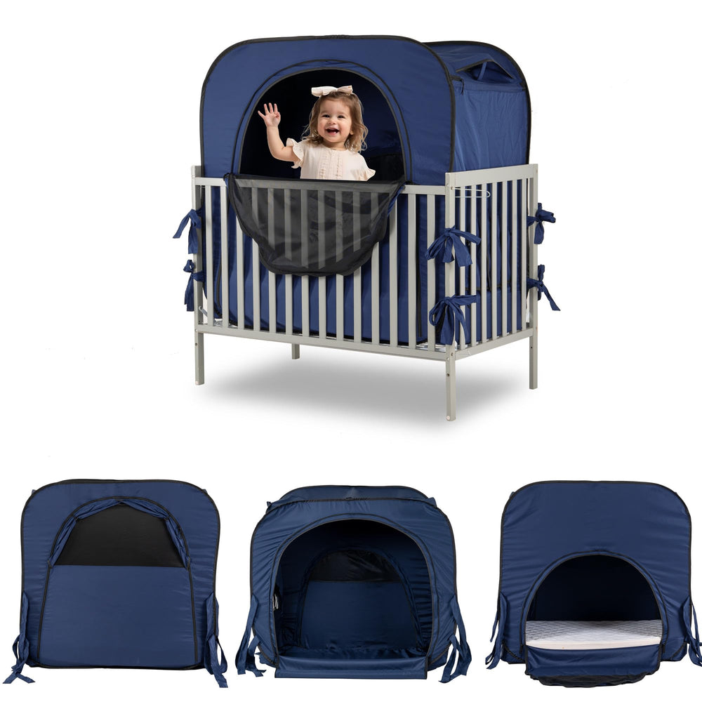 porayhut pop up baby privacy bed tent in use creates a private dark sleep space for baby