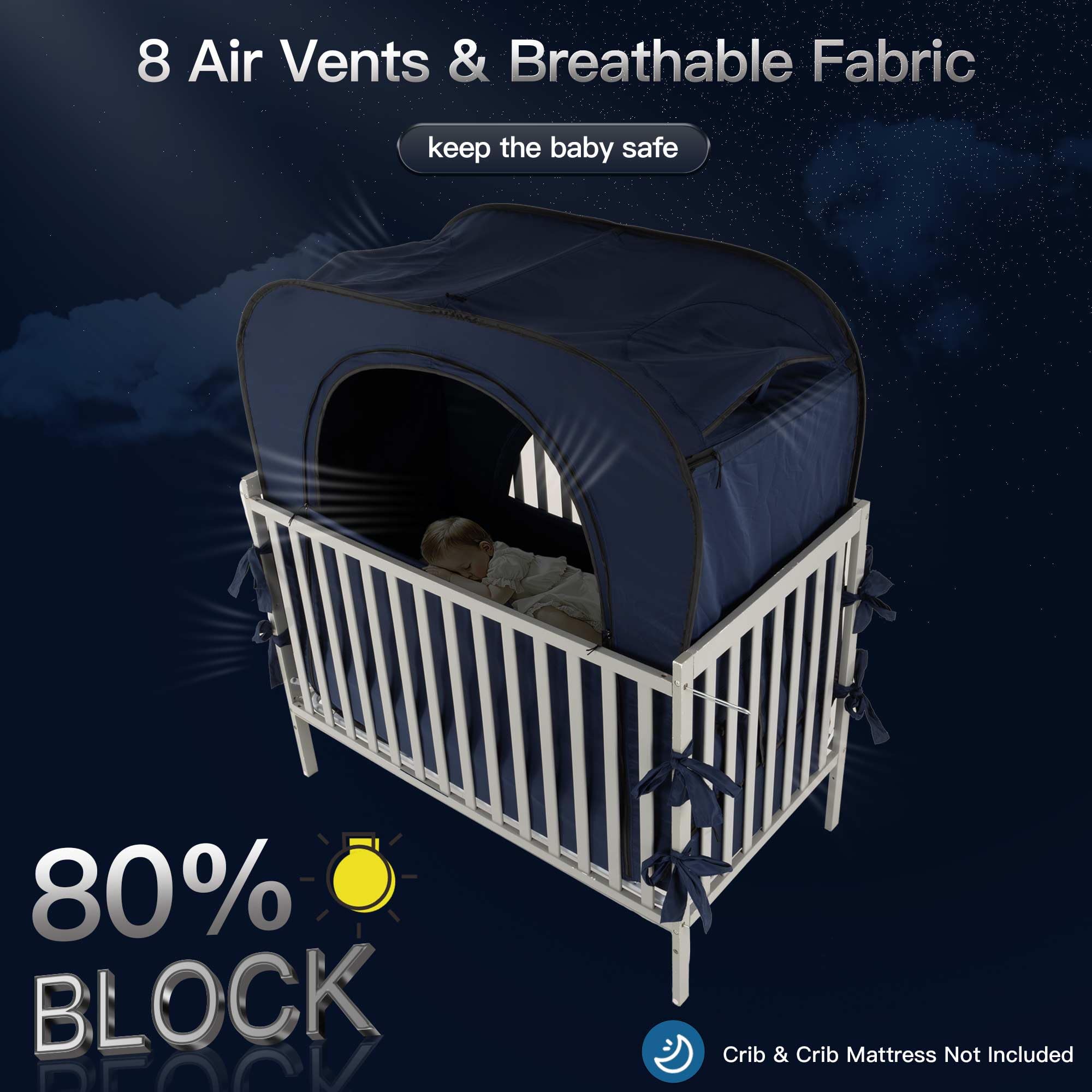 porayhut privacy bed tent monitor pouch shows convenient place to observe baby sleep