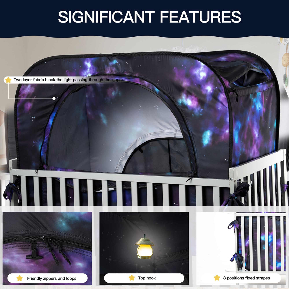 porayhut pop up baby privacy bed tent monitor pouches for baby monitoring.