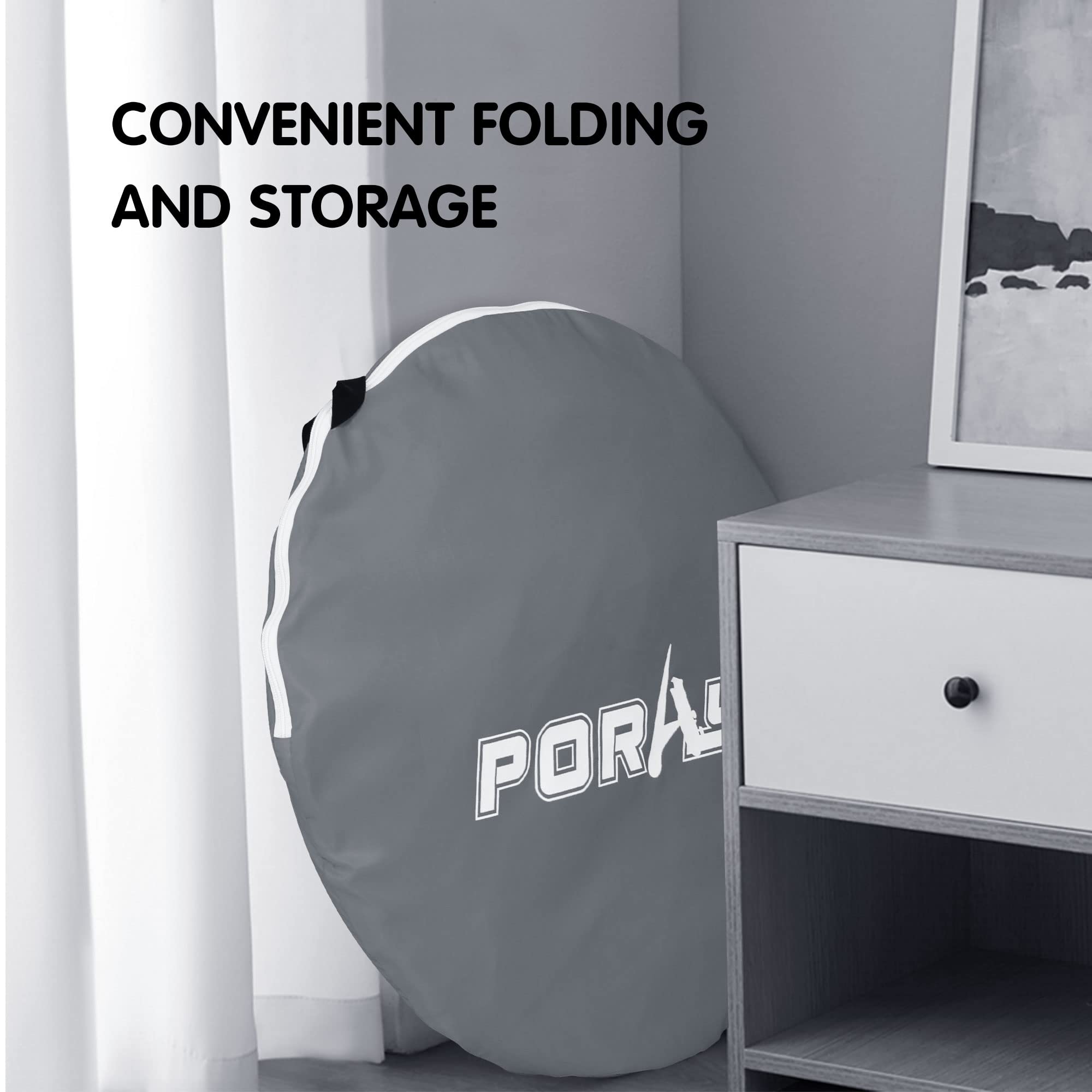 Porayhut easy-clean netting simplifies hygiene between naps and outings.