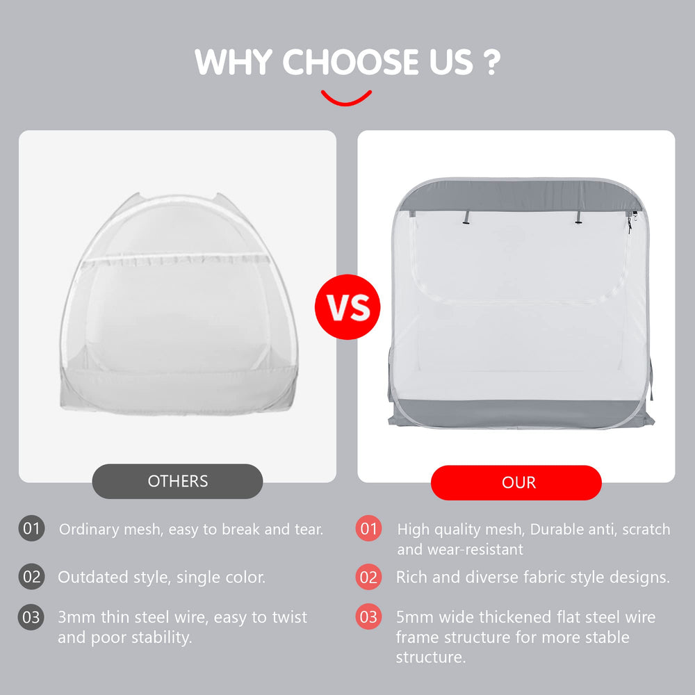 Porayhut travel case foldable net for easy transport and storage.