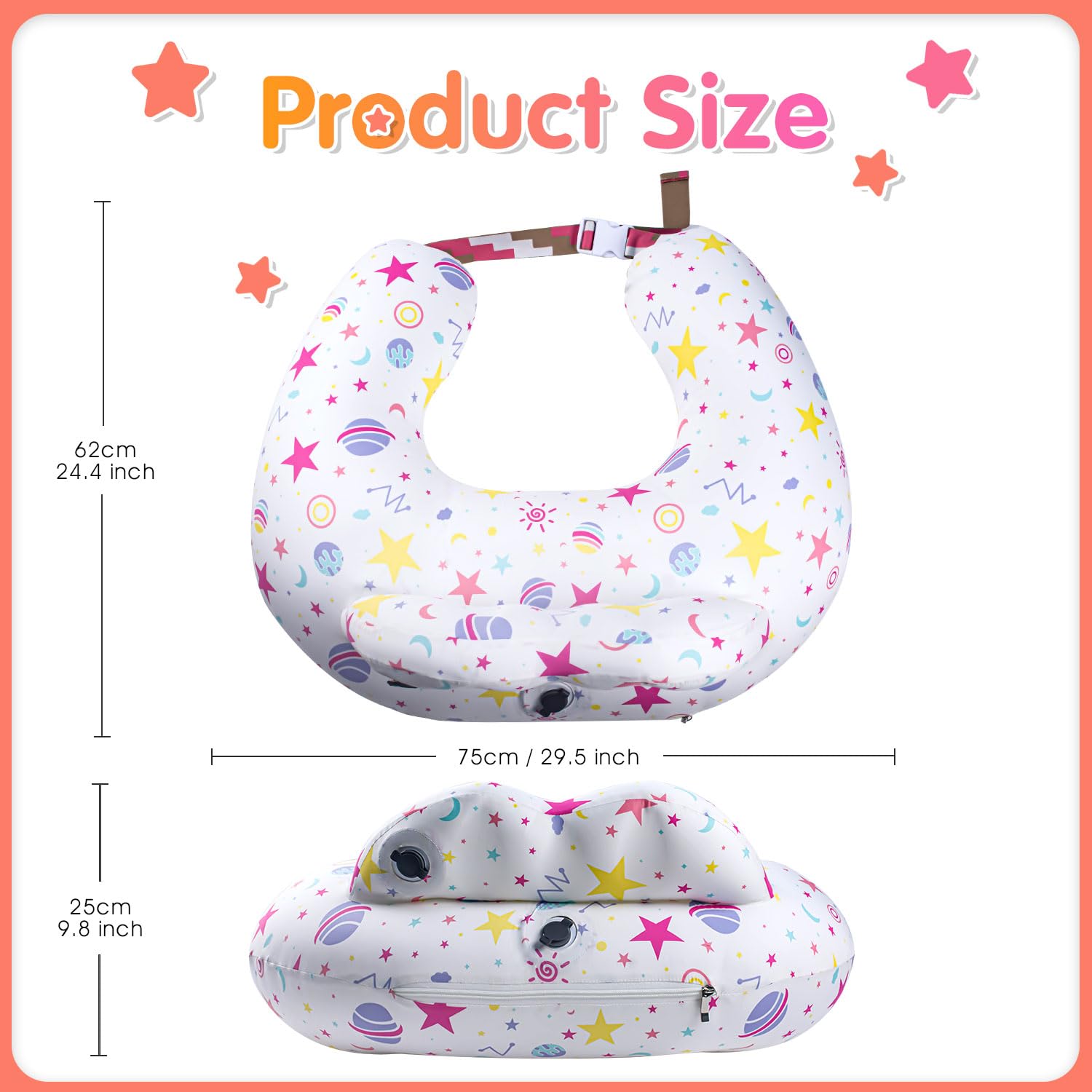 Portabuddy travel-friendly design fits a diaper bag on the go.